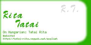 rita tatai business card